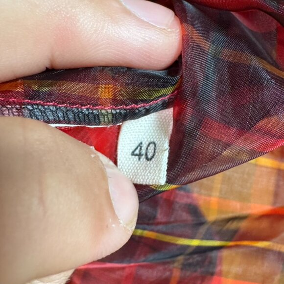 Marni Shear Plaid Short Sleeve Button Down (size 40) - Picture 9 of 10